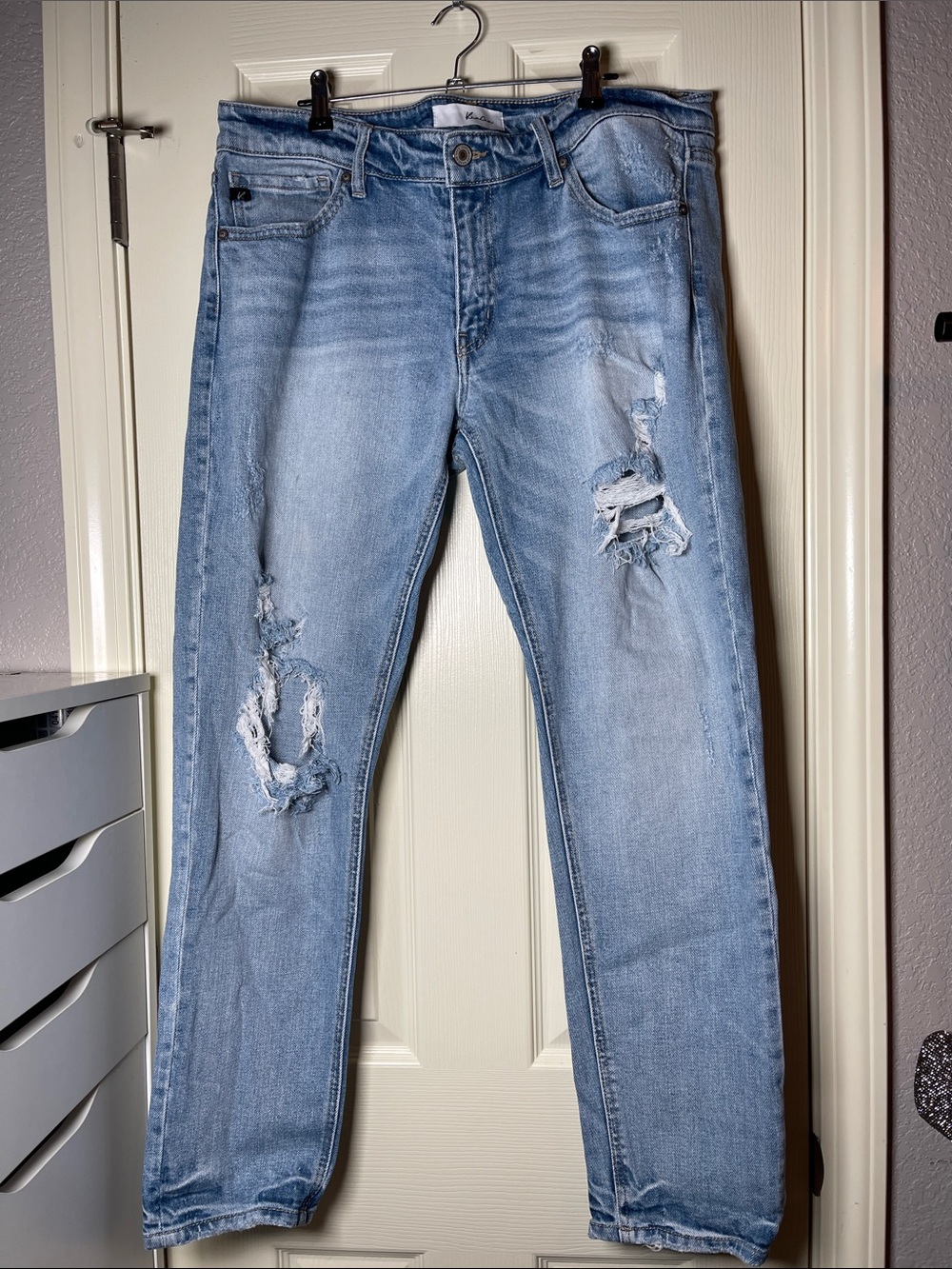 KanCan Light Wash Distressed Boot Cut Jeans